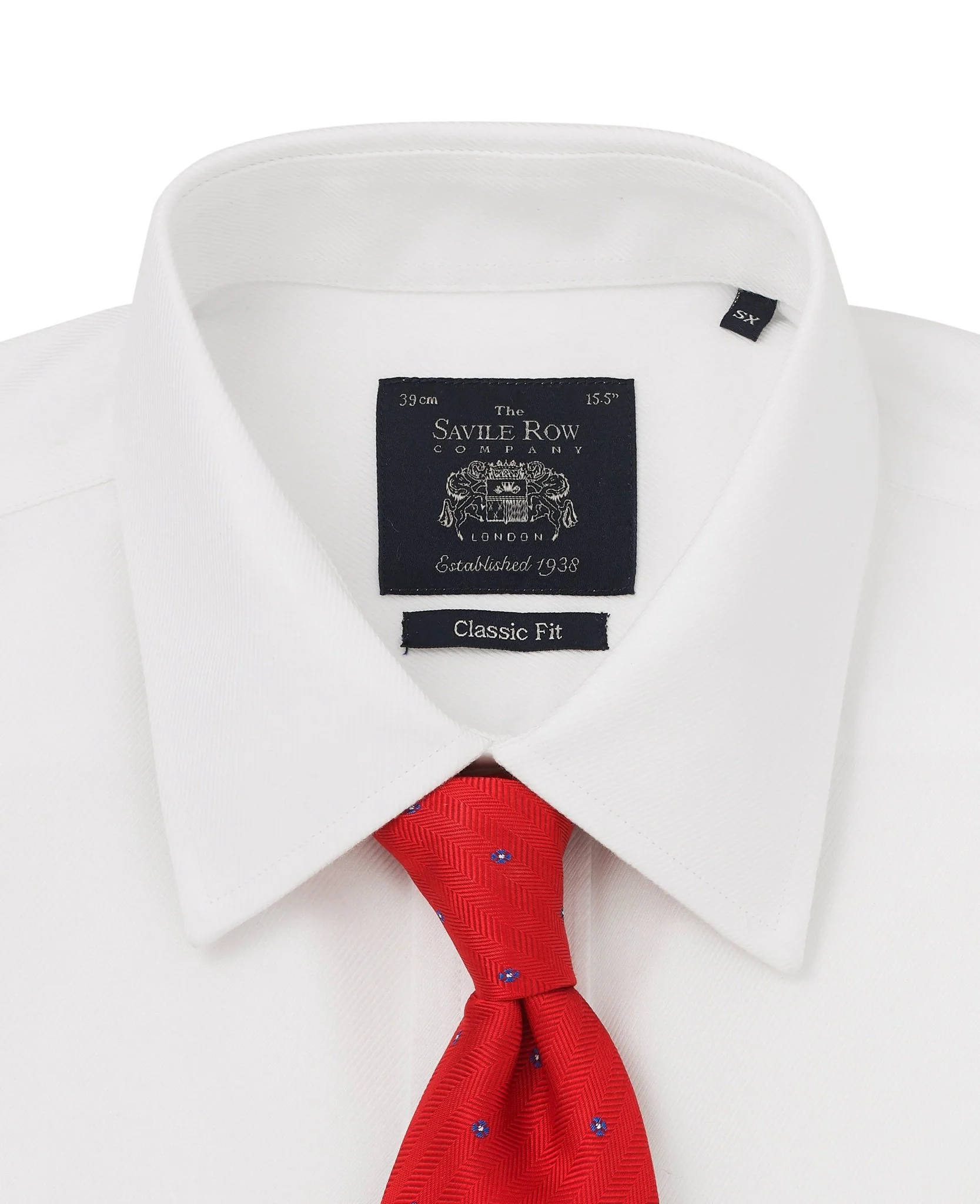 Non-Iron White Twill Windsor Collar Classic Fit Formal Shirt - Single Cuff - Image 5