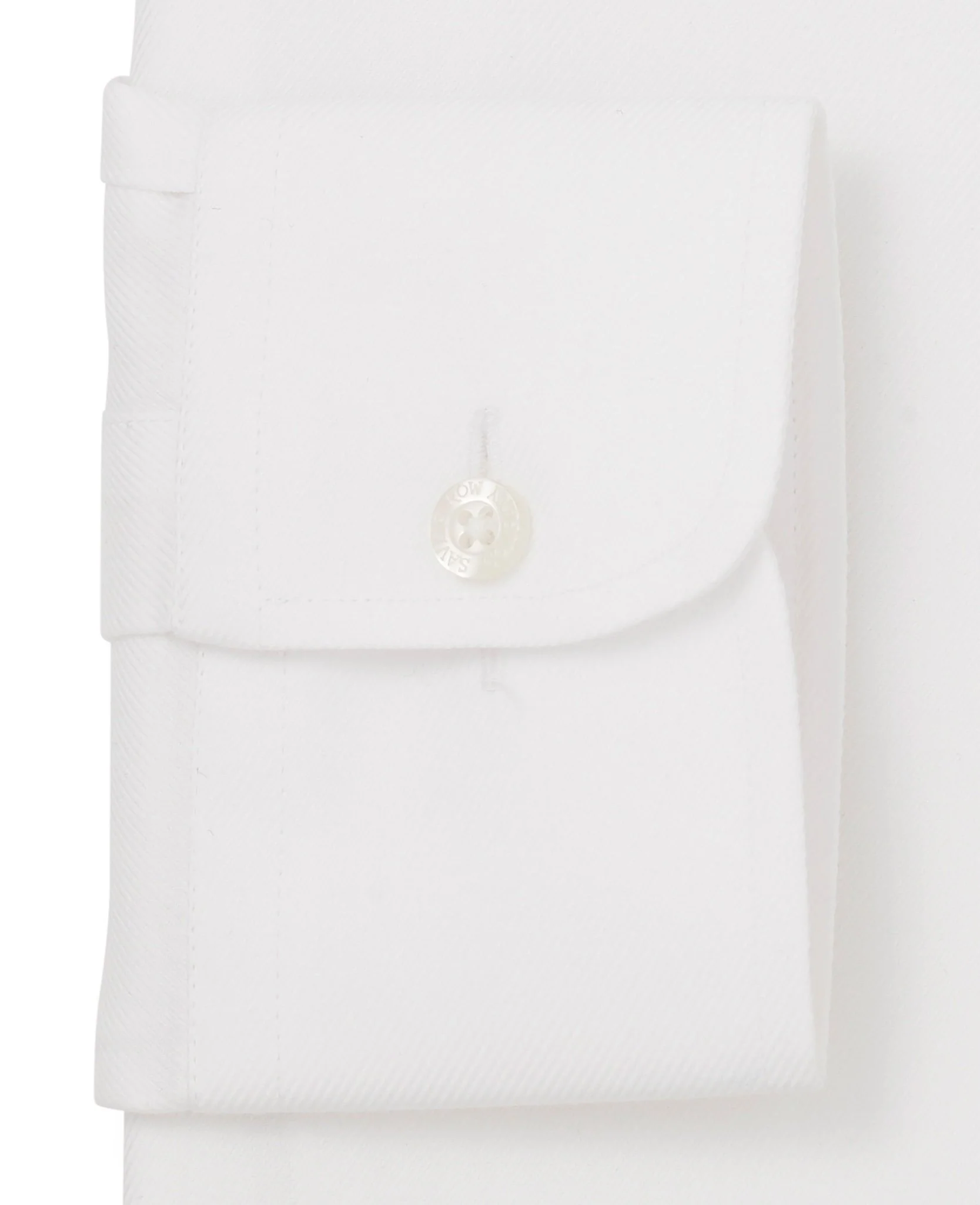 Non-Iron White Twill Windsor Collar Classic Fit Formal Shirt - Single Cuff - Image 6