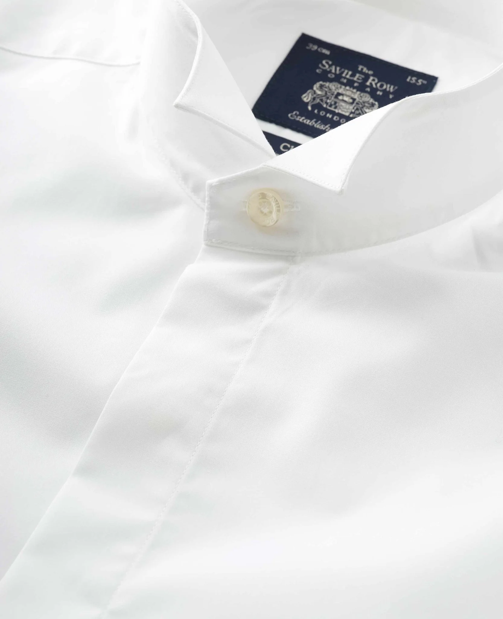 White Classic Fit Wing Collar Formal Shirt - Double Cuff - Image 4